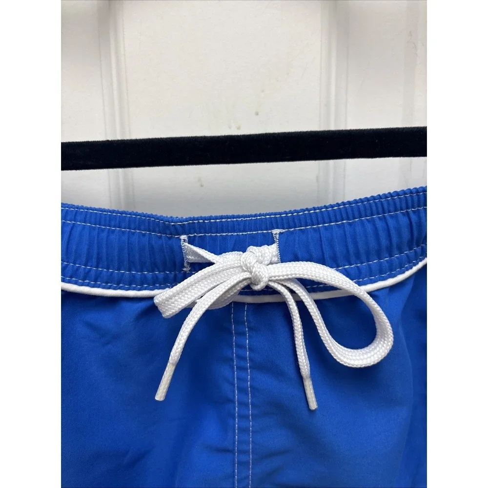 Vintage Hobie‎ Blue With White Piping Drawstring Pocket Details - Size Large